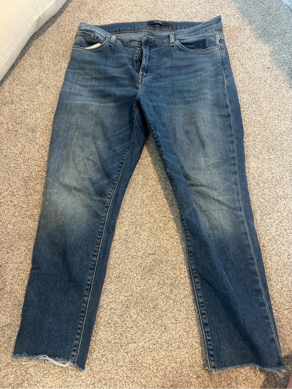 Hudson Jeans Women's Cropped Ankle Denim in Mid Blue Wash